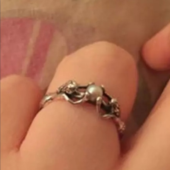 Mermaid ring sterling silver with pearl - Picture 5 of 5